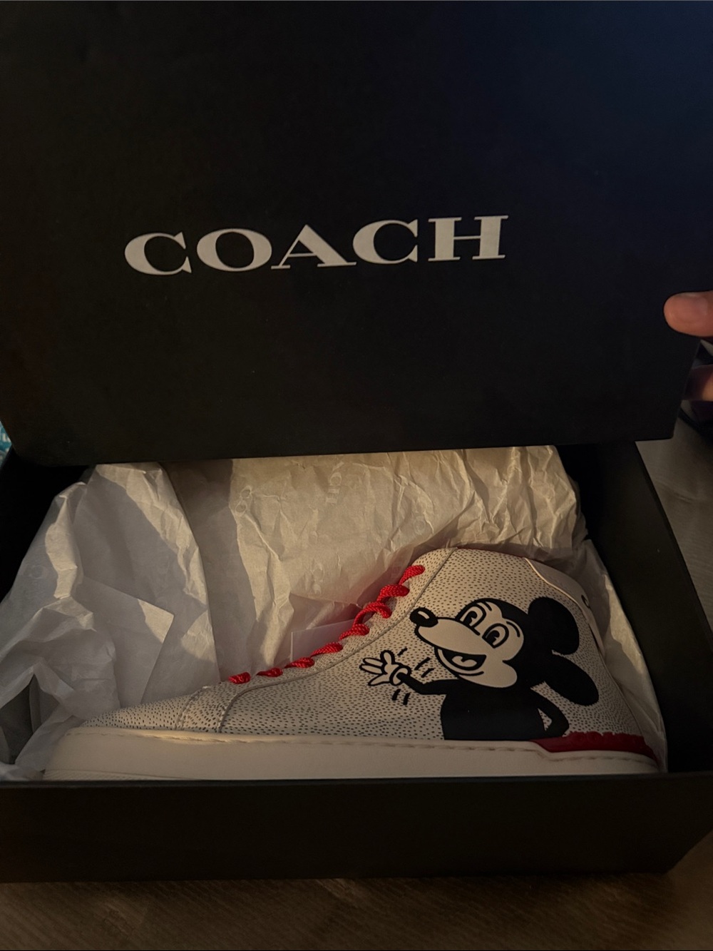Disney Mickey Mouse X Keith Haring leather high top